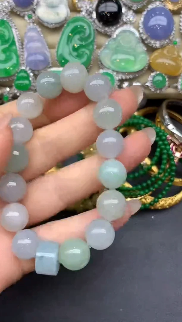 未镶嵌手串翡翠279-雪姐翡翠天天见