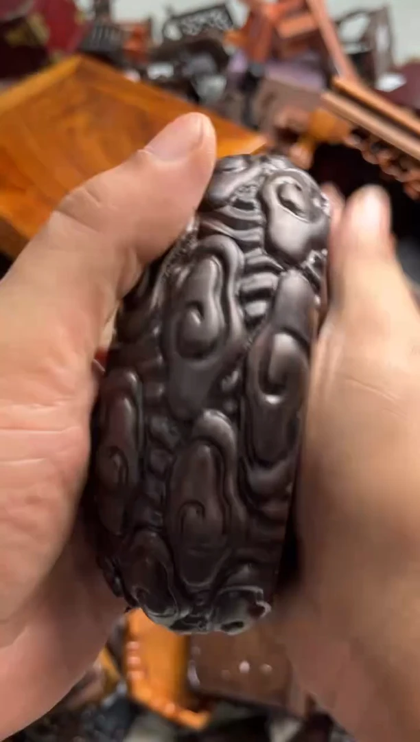 木53黑檀木祥云款底座