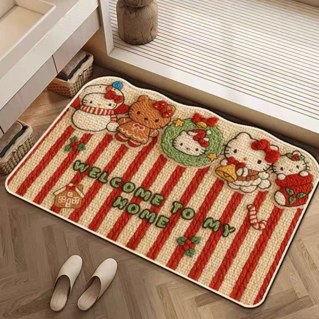 39-45*70仿亚麻材质入户门里门外大门口玄关防滑耐磨地垫垫子脚垫