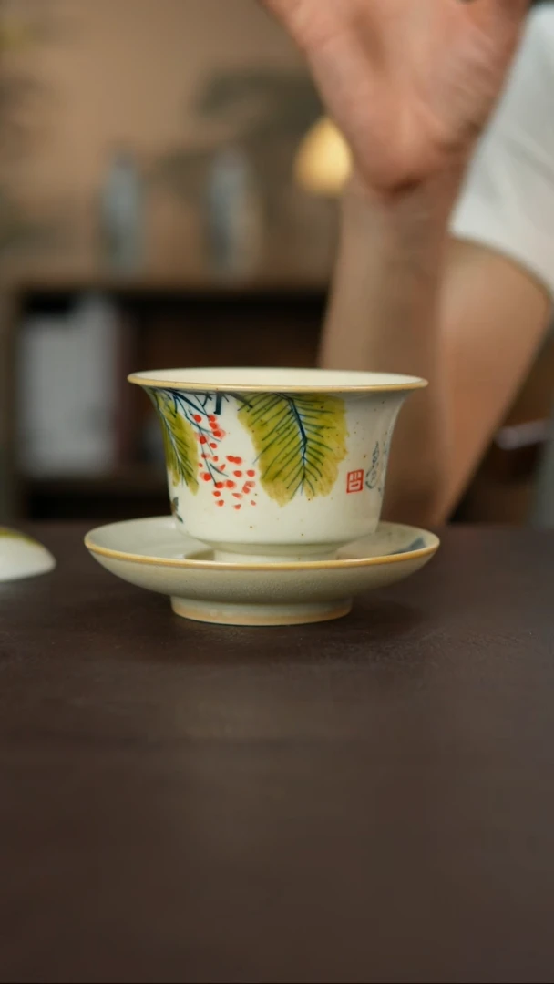 景德镇陶瓷杯碗柴烧多人