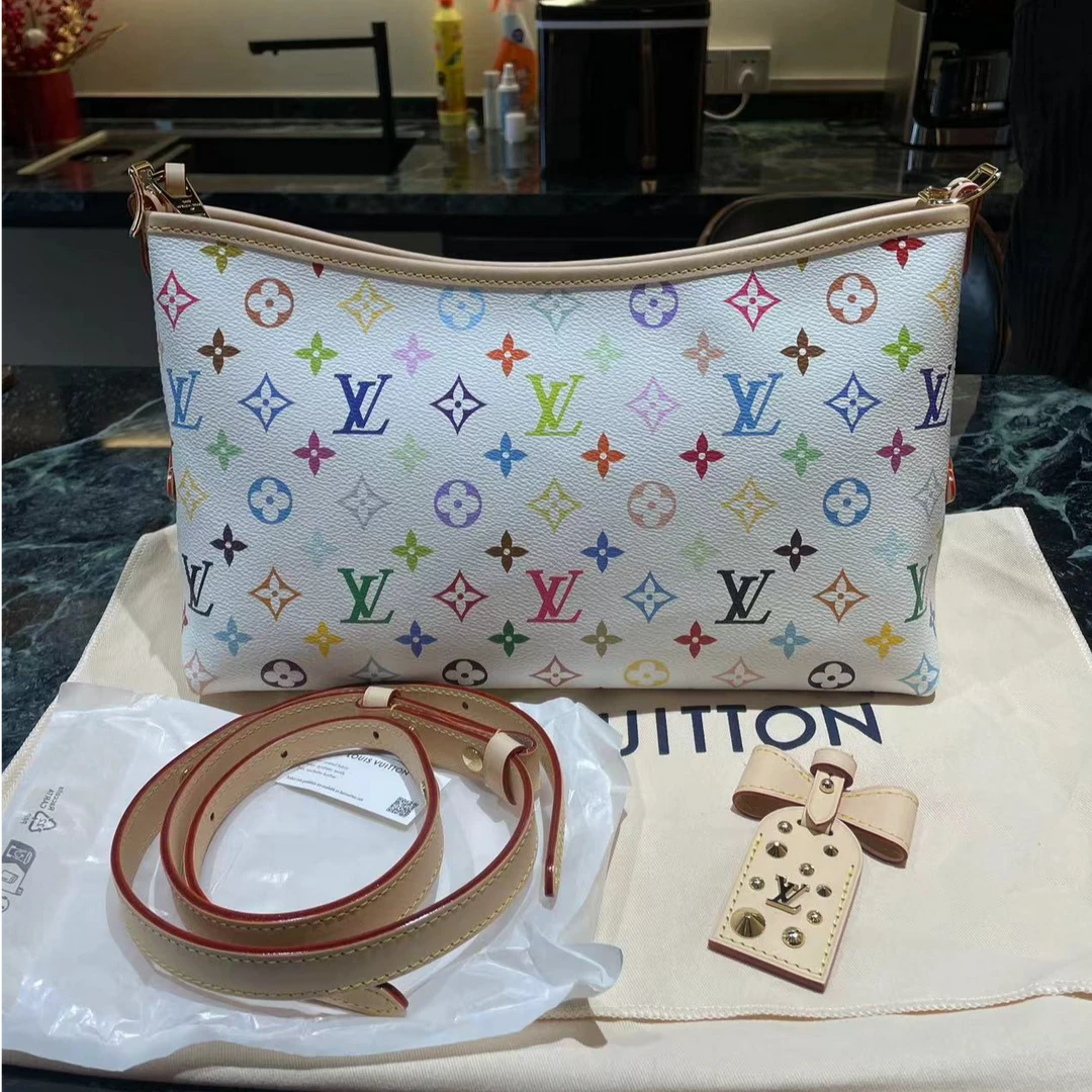 未使用 LouisVuitton/路易威登 lv新款横版白三彩carryall