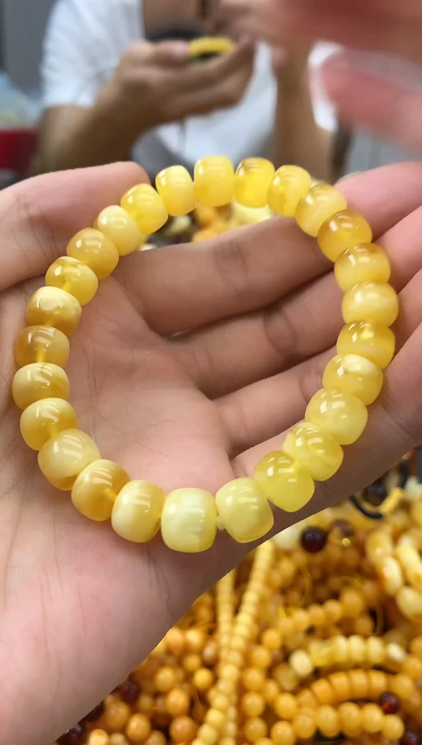 裸石蜜蜡未镶嵌手串