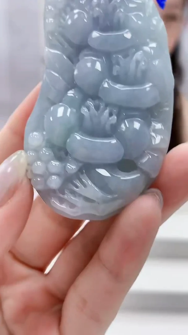 定制翡翠未镶嵌4989lr-毛货挂件75