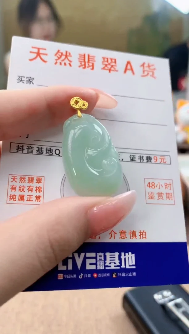 颈饰未镶嵌翡翠天然A货翡翠挂件