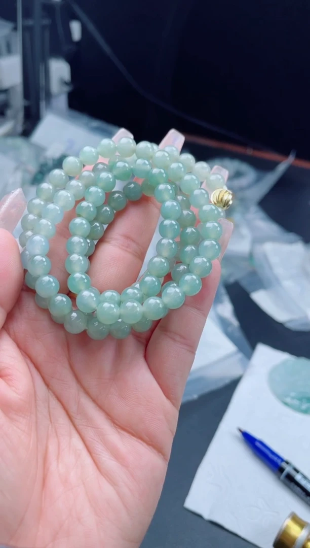 未镶嵌定制翡翠珠串