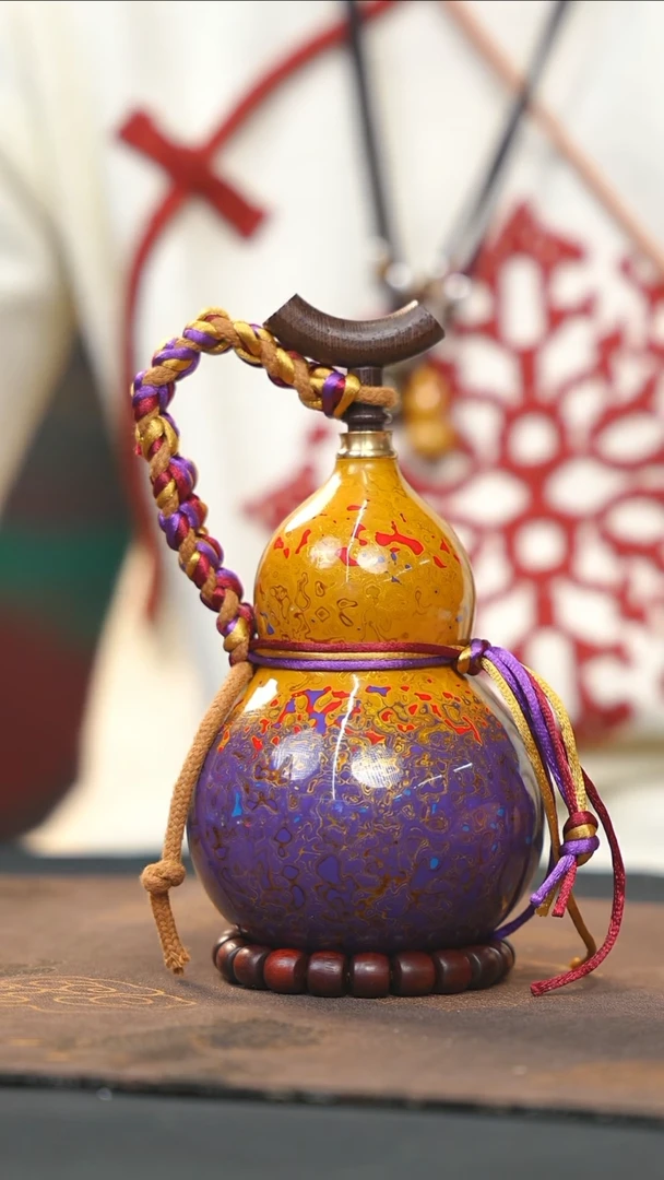 【闪购商品】RN256漆艺酒葫芦不包手串及旋转底座