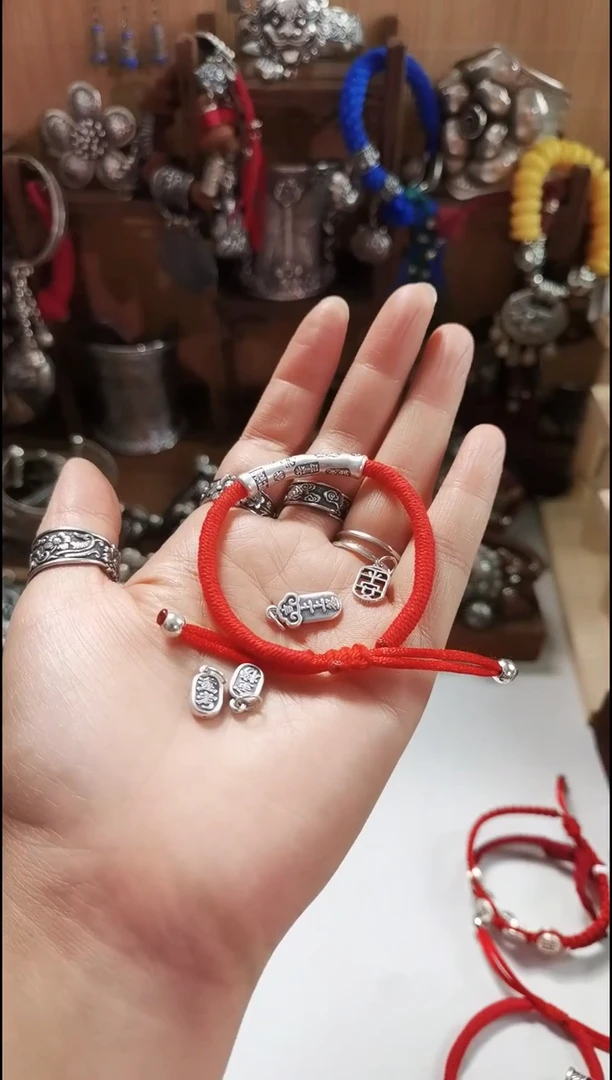 无925银燕*925银手工编织手链