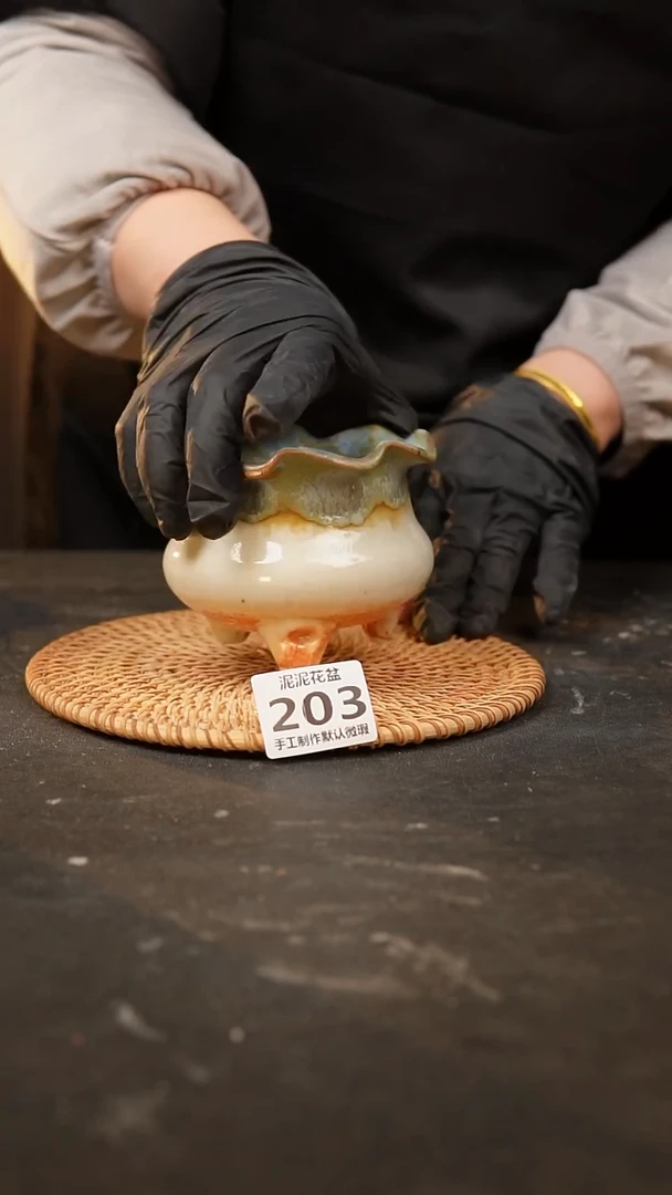 【闪购商品】瓷片景德镇陶瓷花盆