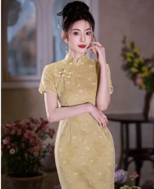【送考走向辉煌】2025夏季新款显瘦气质新中式旗袍小个子中长款日常