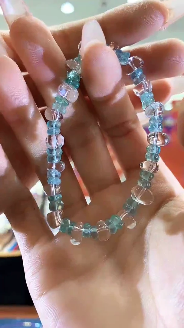 【闪购商品】水晶手串未镶嵌蓝灵灰水晶手串STZ