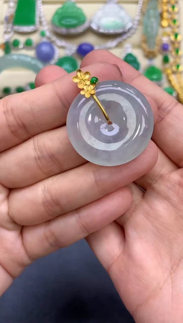 颈饰18K金镶嵌翡翠116-中国好珍宝