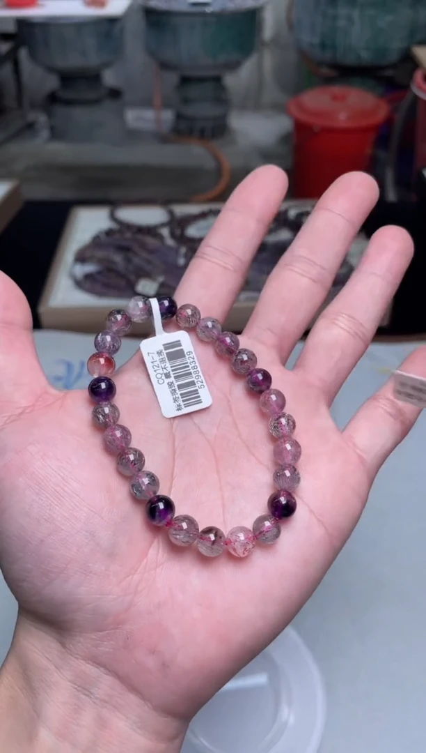 【闪购商品】水晶手串未镶嵌黑加仑超七7多样性发其一