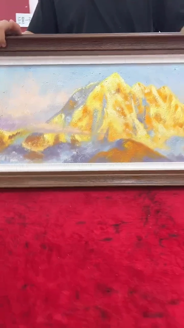 国画张敬绘画油画山水90*35