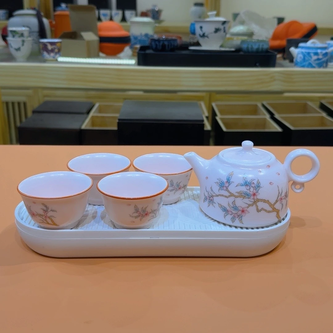 镁泽茶具严选套组福利B72粉汝一壶四杯