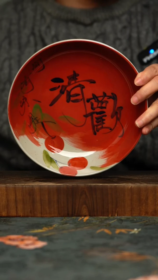 瓷片釉下彩手工手绘同款陶器