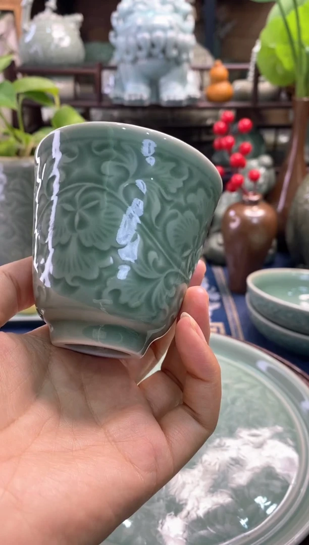 特价 处理 微瑕 牡丹隋型杯【b000028】1只