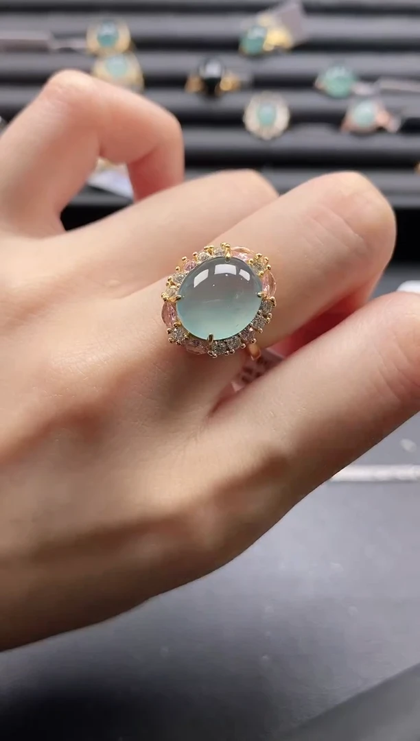 【闪购商品】翡翠戒指银S925镶嵌1111