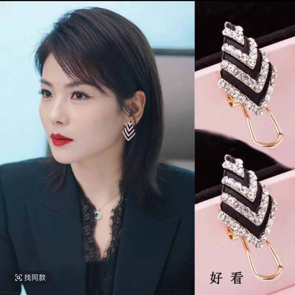 铜合金耳饰 【新品 上新季】高端耳扣耳钉显瘦气质百搭A120