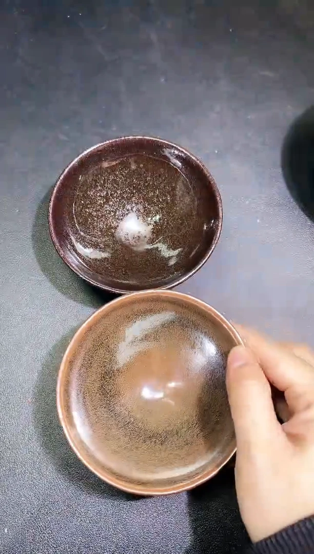 茶盏11两只微瑕