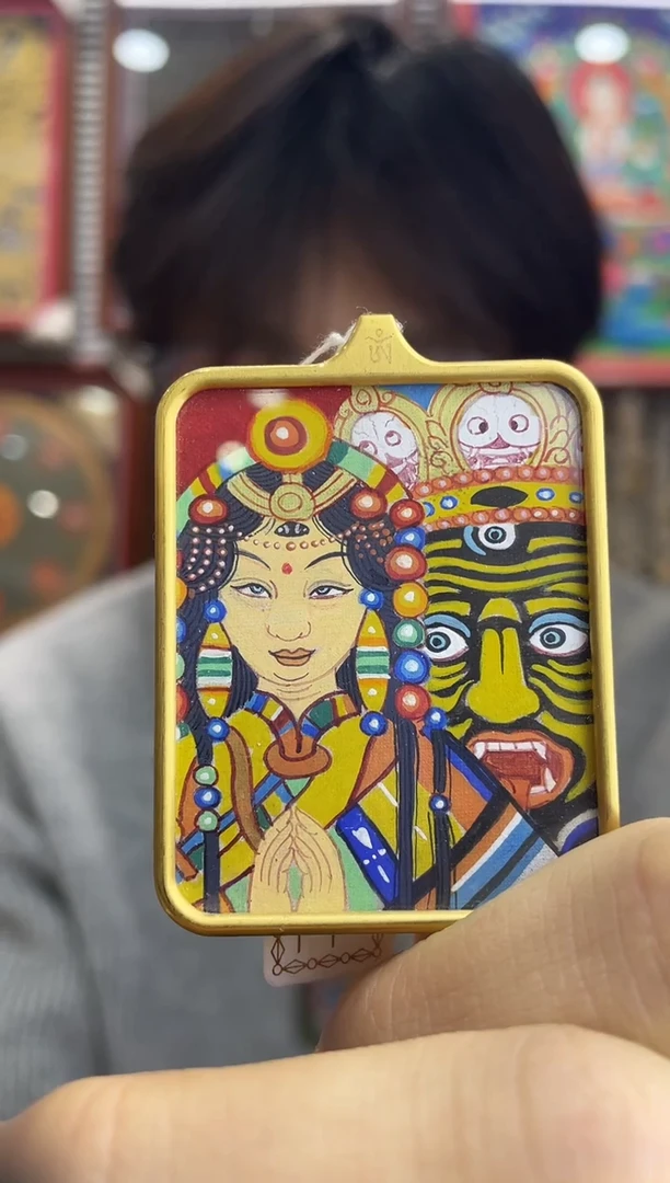 吊坠扎基 纯手绘唐卡（非质量问题 不退不换）