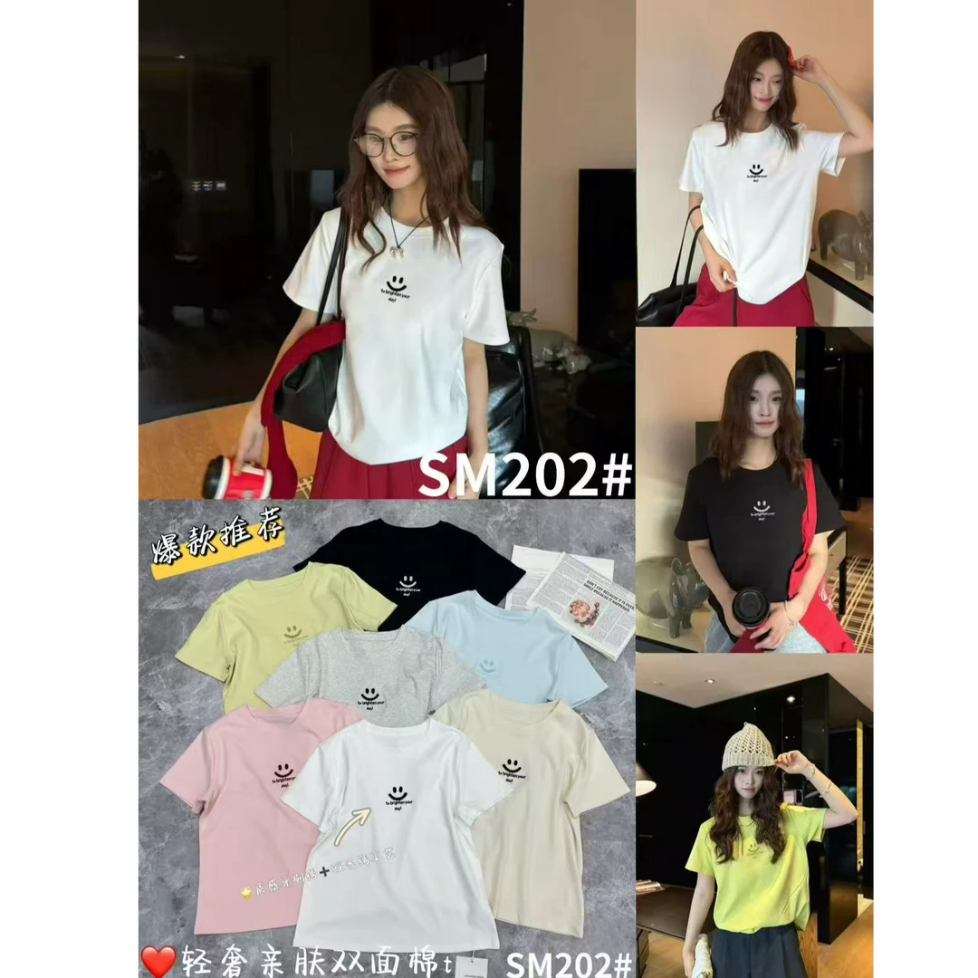 ZOZO-202-820春夏新款女轻奢亲肤双面棉百搭减龄T恤