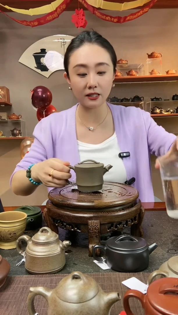 【闪购商品】紫砂茶壶竹韵高竹段 龙背青柴烧