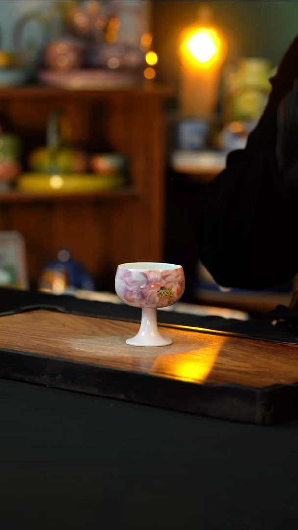 杯手绘心瓷陶瓷浮力