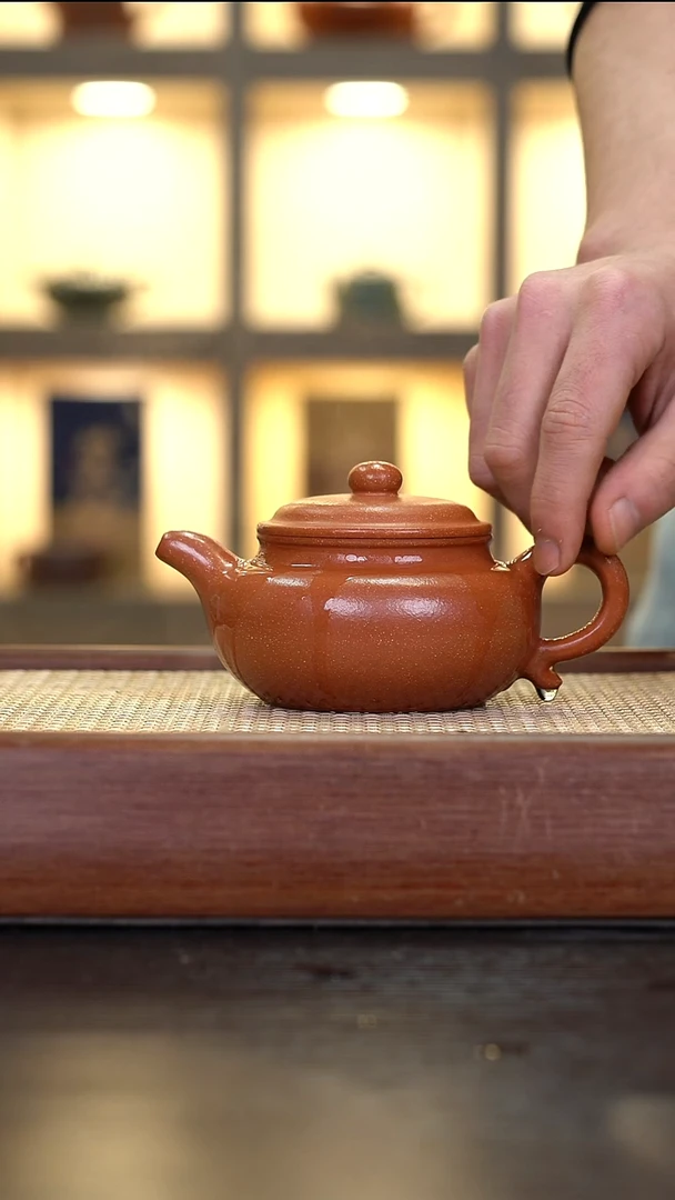 茶壶紫砂ZKF红降坡 仿古