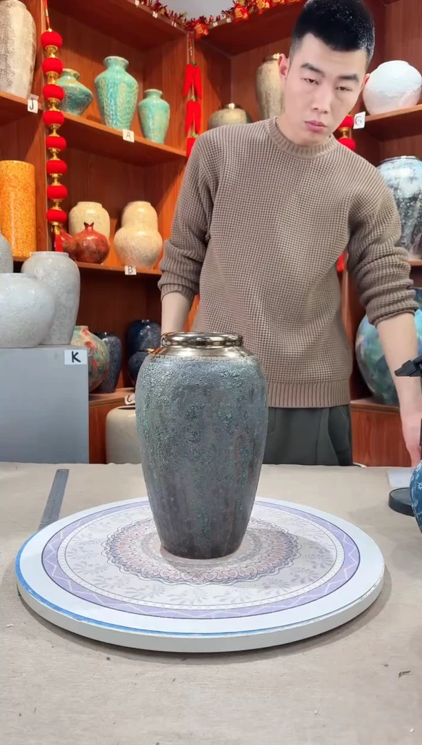 【闪购商品】瓶陶瓷花瓶 无花 青铜中号