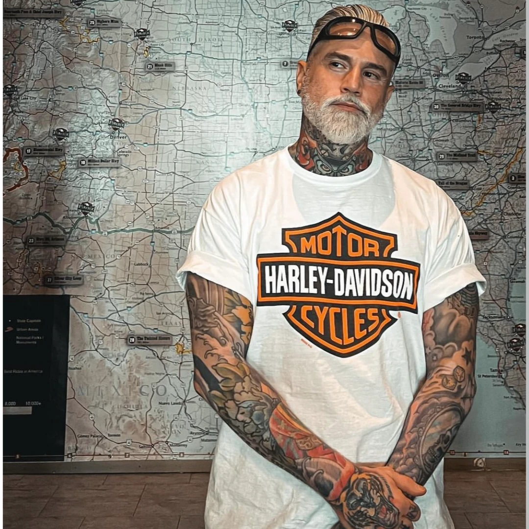 哈雷戴维森 经典logo短袖T恤