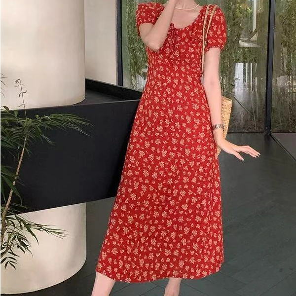 娟姐推荐801-900法式长款显瘦修身连衣裙