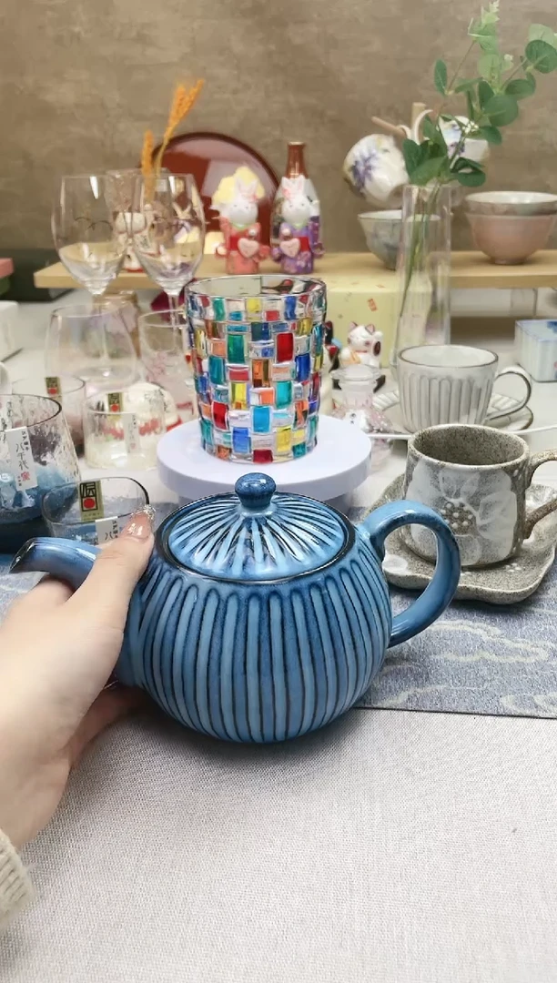 【闪购商品】摆件/盘子/杯子菊瓣茶壶