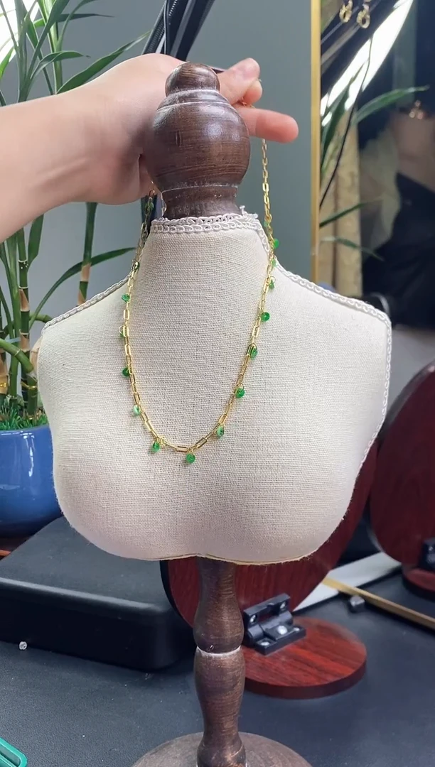 颈饰银S925镶嵌翡翠18243多样性发一