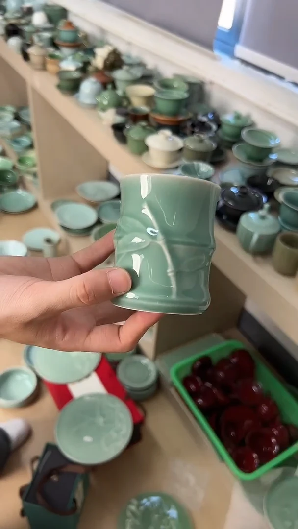 龙泉云间青瓷小米茶器
