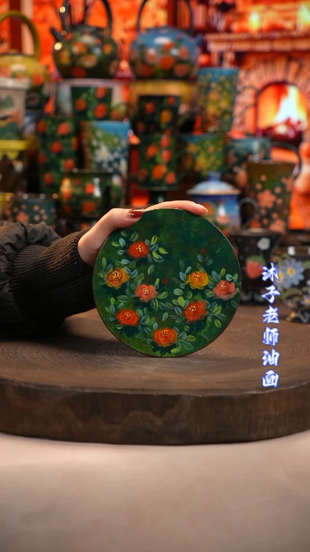 油画   釉下彩  杯子