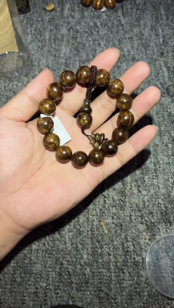 手串/手链金丝楠阴沉金丝楠1.5碳化冰裂130