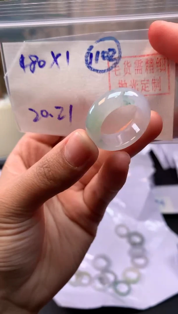 【闪购商品】定制翡翠未镶嵌戒圈#480元-毛货需精细抛光