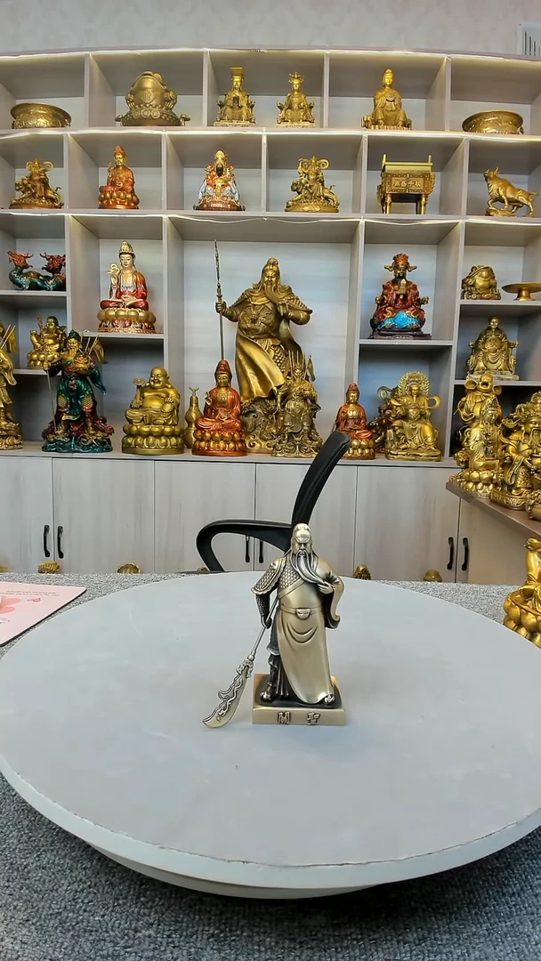 【闪购商品】琉璃手工艺品关公车摆件