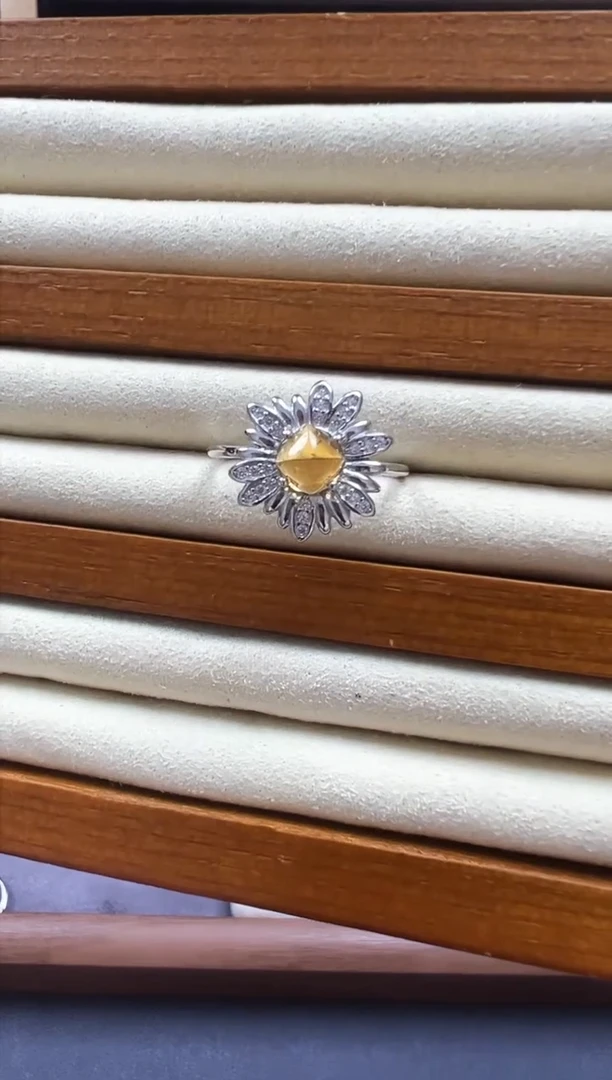 【闪购商品】碧玺戒指银S925镶嵌发一（10）