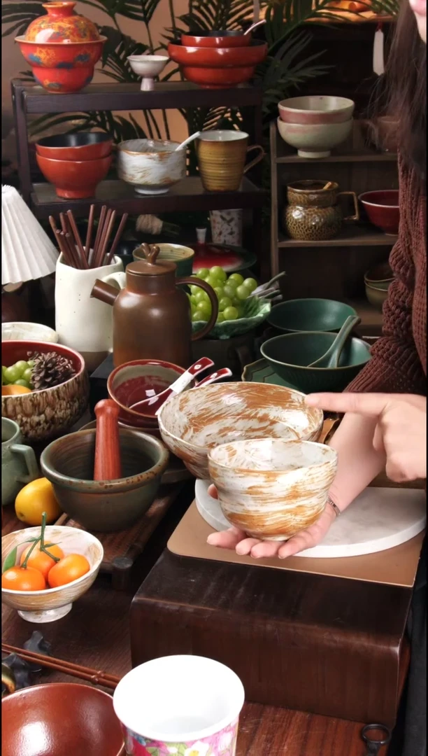 碗景德镇手工高温餐具手刷葫芦