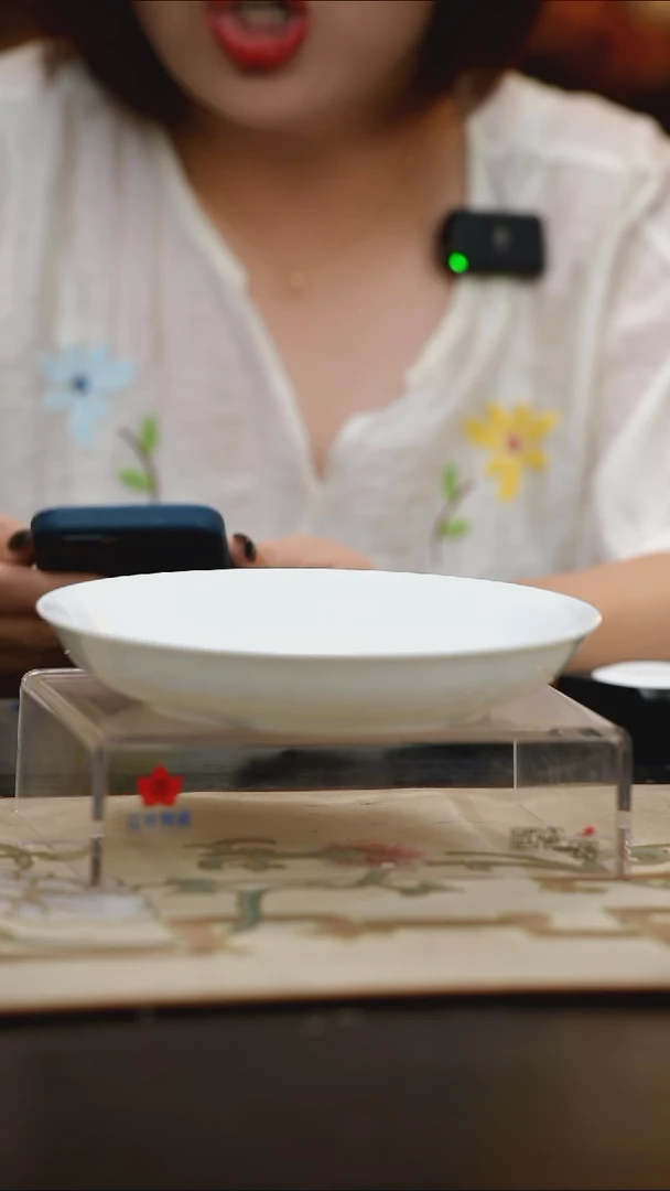 2个微瑕白胎8英寸深呙盘（无底款）