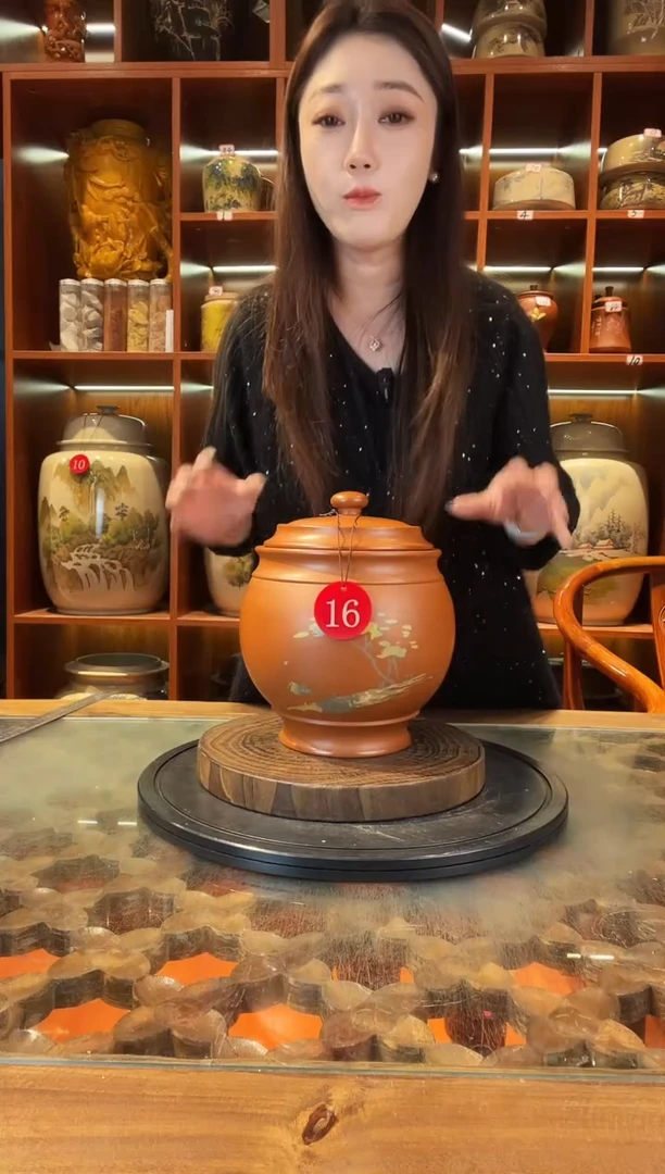 罐云南建水紫陶复烧茶罐@16