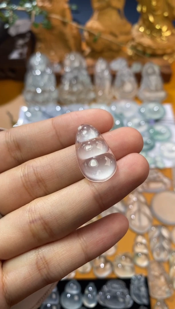 【闪购商品】定制翡翠未镶嵌福豆25*13.74.4