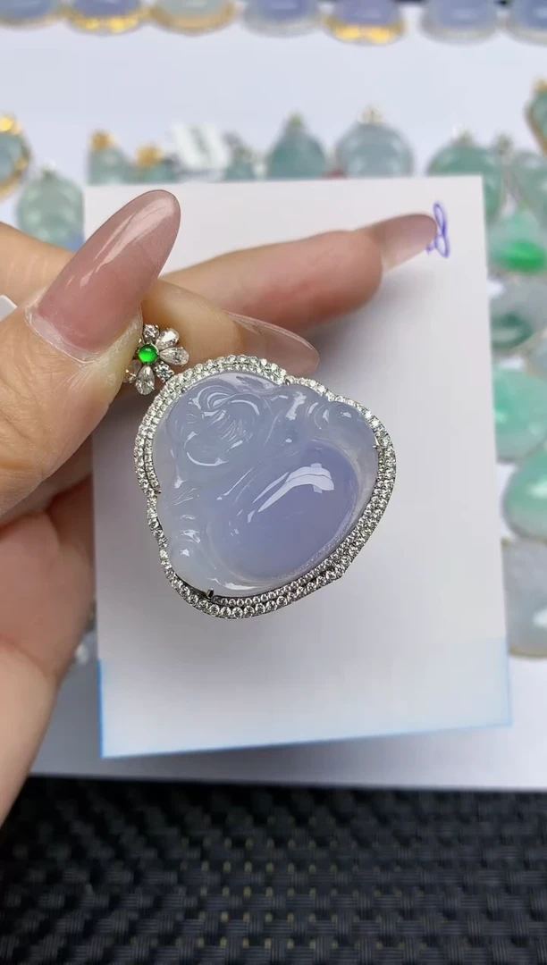 【闪购商品】翡翠颈饰18K金镶嵌天然A货翡翠 148