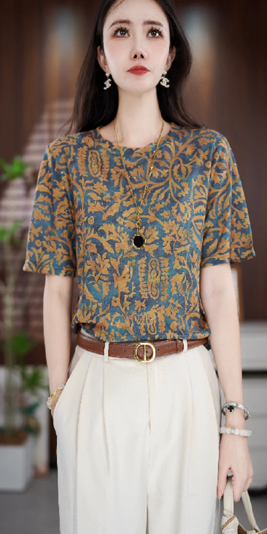 XT1316新款时尚百搭气质宽松减龄上衣-悠悠