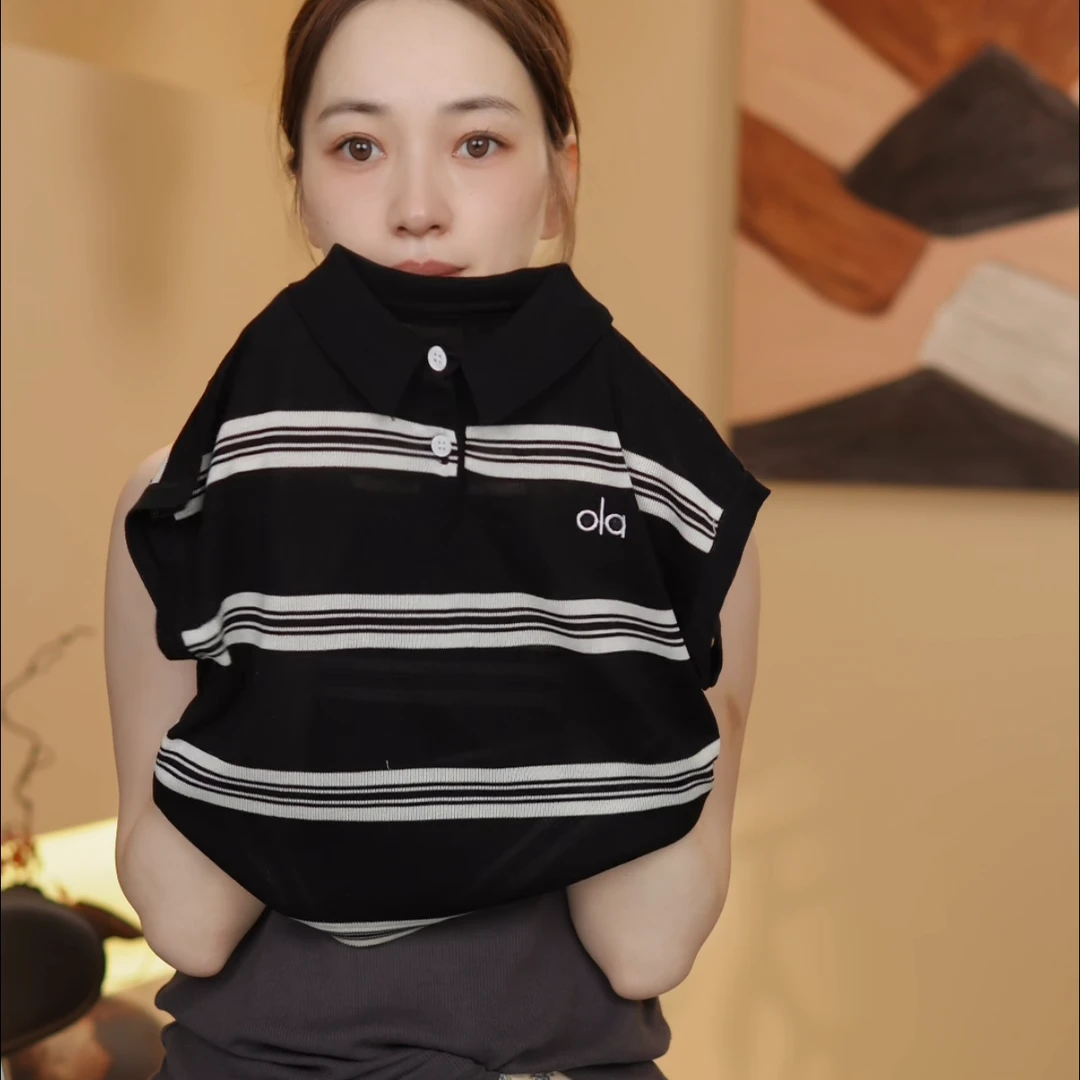 韩版2025儿童半袖夏季条纹刺绣Polo背心男女童冰冰凉凉T恤百搭