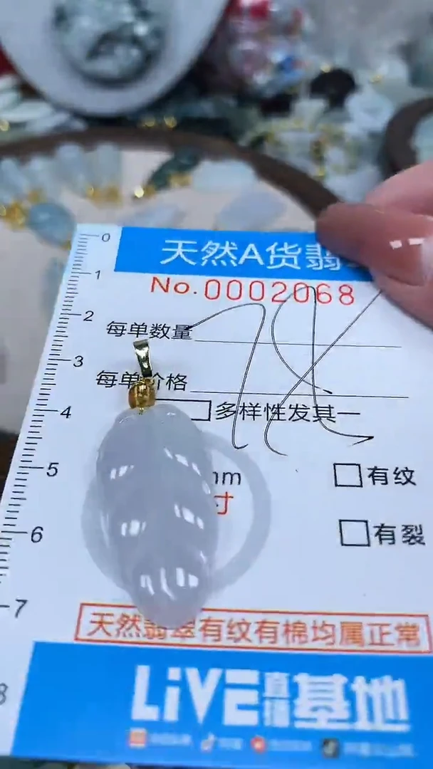 翡翠未镶嵌颈饰净货挂件-2068