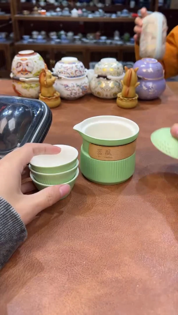 真的很便宜会开片的旅行茶具