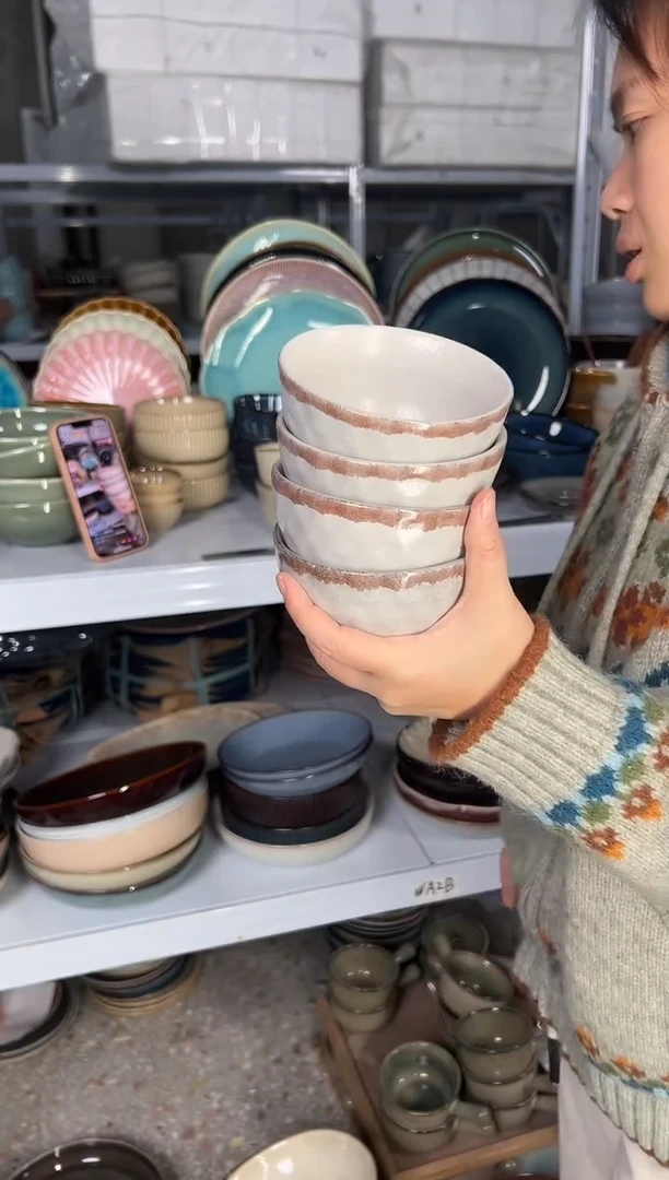 陶瓷外贸尾货瑕疵满20包邮X4 孤品米饭碗