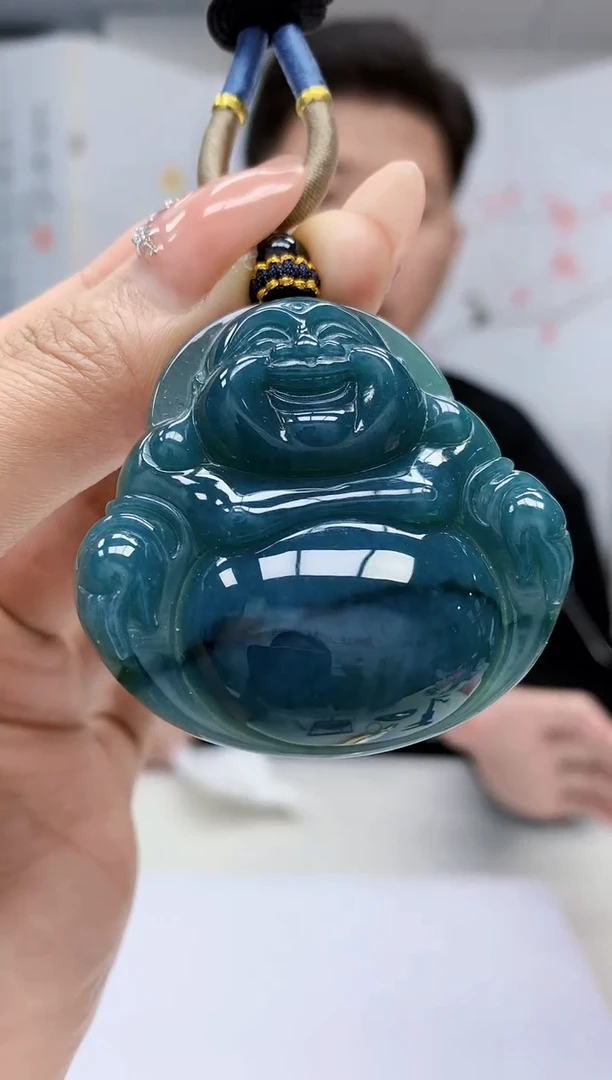 【闪购商品】定制翡翠未镶嵌4917MM-毛货挂件34